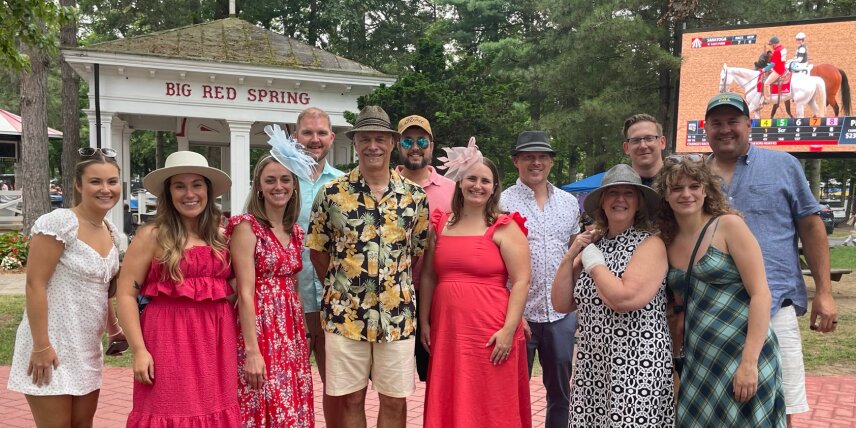 Oh, hay there, New York! Our Schenectady office enjoying the mane event on their summer outing to the Saratoga Race Course.